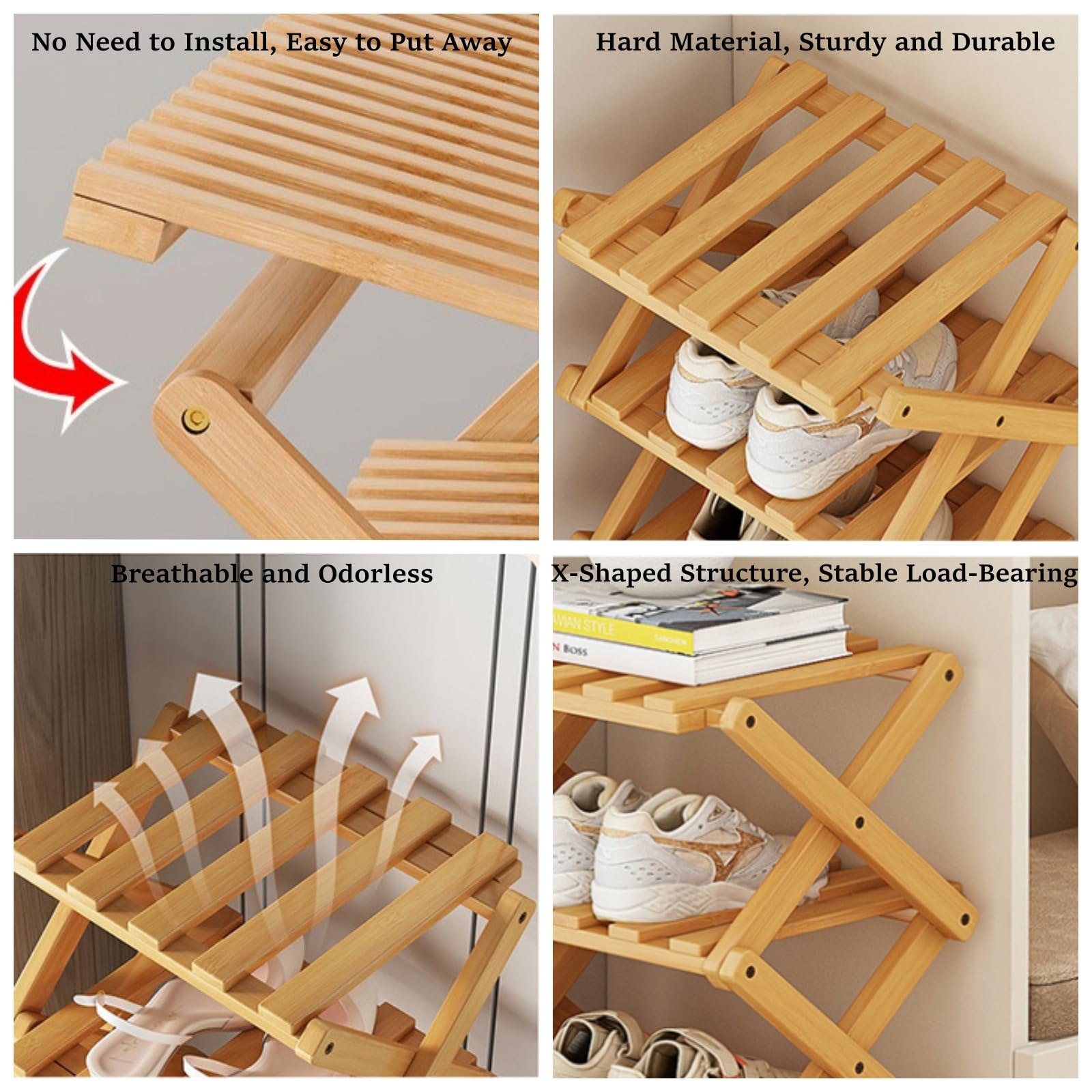 置物 baby room shose Amazon.com: XZXWZX Shoe Rack, Bamboo Foldable Shoes
